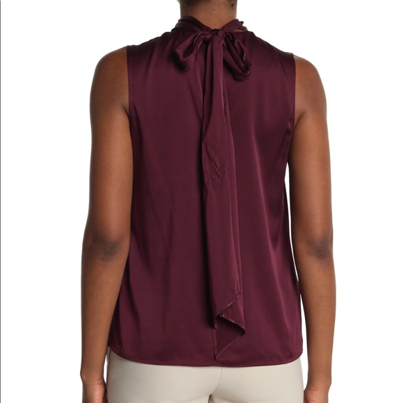 ST. JOHN COLLECTION Georgette Silk Halter Neck Top - Picture 3 of 12